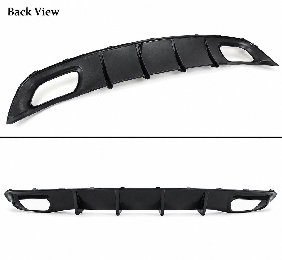 Difusor de parachoques trasero aleta de tiburón negro brillante para Dodge Charger SXT SE 2015-2023