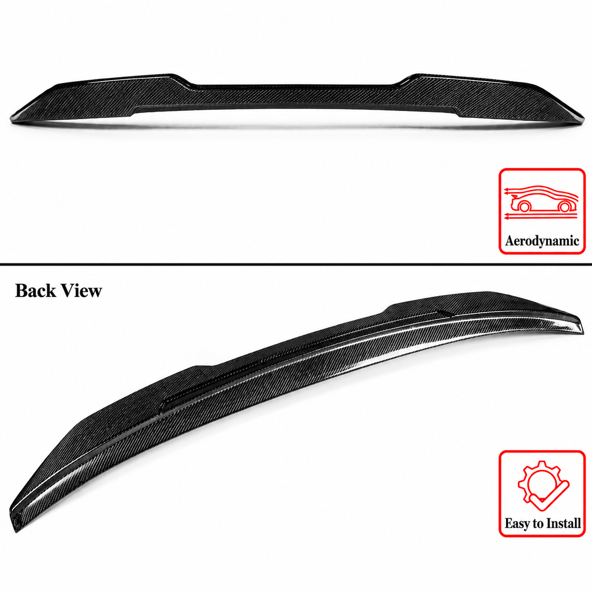 ALERÓN DE MALETERO DE FIBRA DE CARBONO HIGHKICK ESTILO PSM PARA BMW G60 530I I5 G90 M5 2024-25