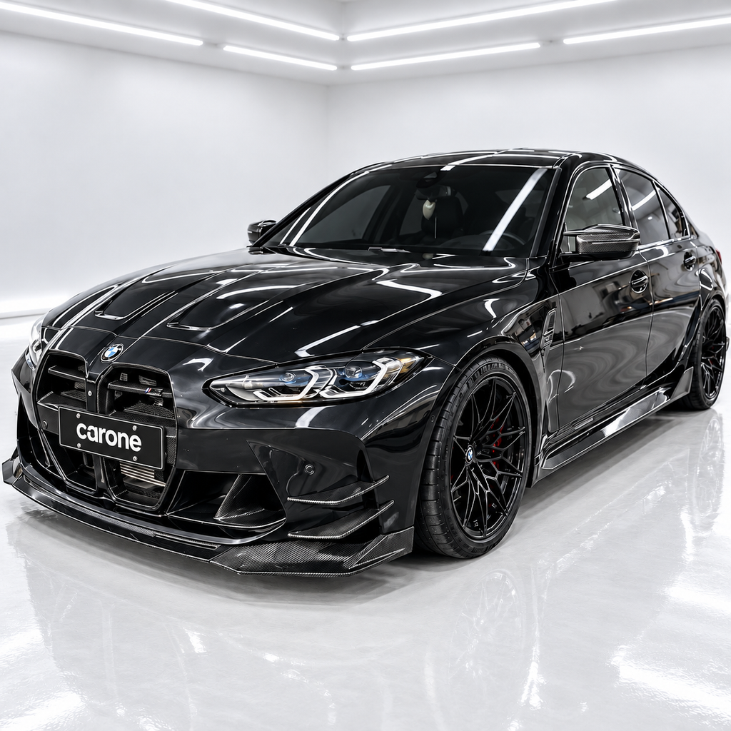 PARA BMW M3 G80 M4 G82 G83 2021-2026 FIBRA DE CARBONO REAL ESTILO V NARIZ REJILLA