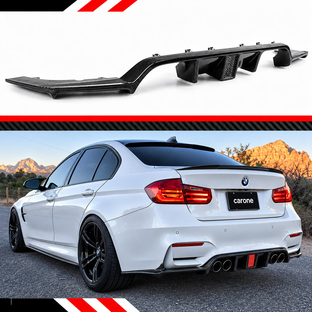 PARA BMW F80 M3 F82 F83 M4 FIBRA CARBONO LED LUZ FRENO DIFUSOR PARACHOQUES 15-2020