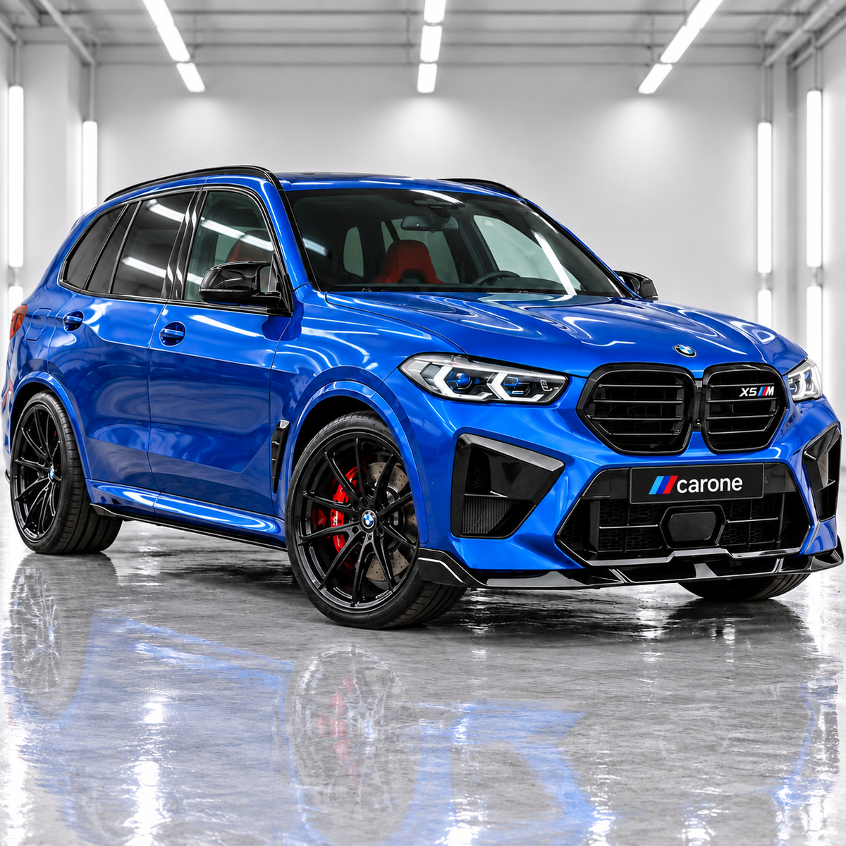 PARACHOQUES DELANTERO NEGRO BRILLANTE DIVISOR DE LABIOS PARA BMW F95 X5M F96 X6M LCI LT ESTILO 24-26