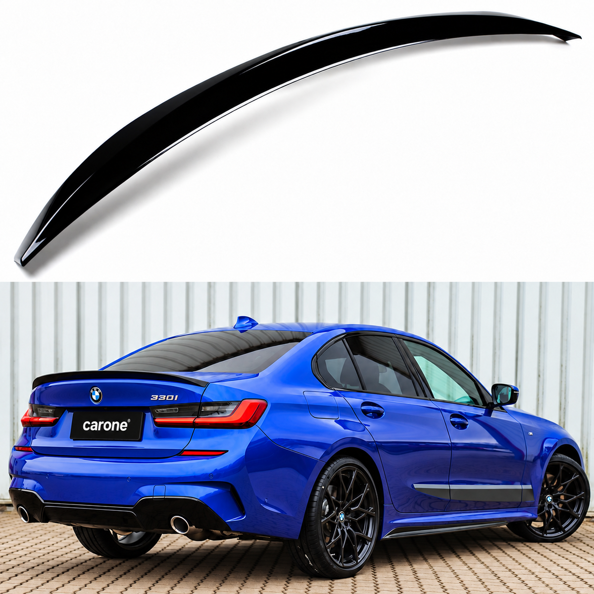PARA BMW G20 330i M340i M3 G80 19-26 NEGRO BRILLANTE ESTILO RENDIMIENTO ALERÓN MALETERO