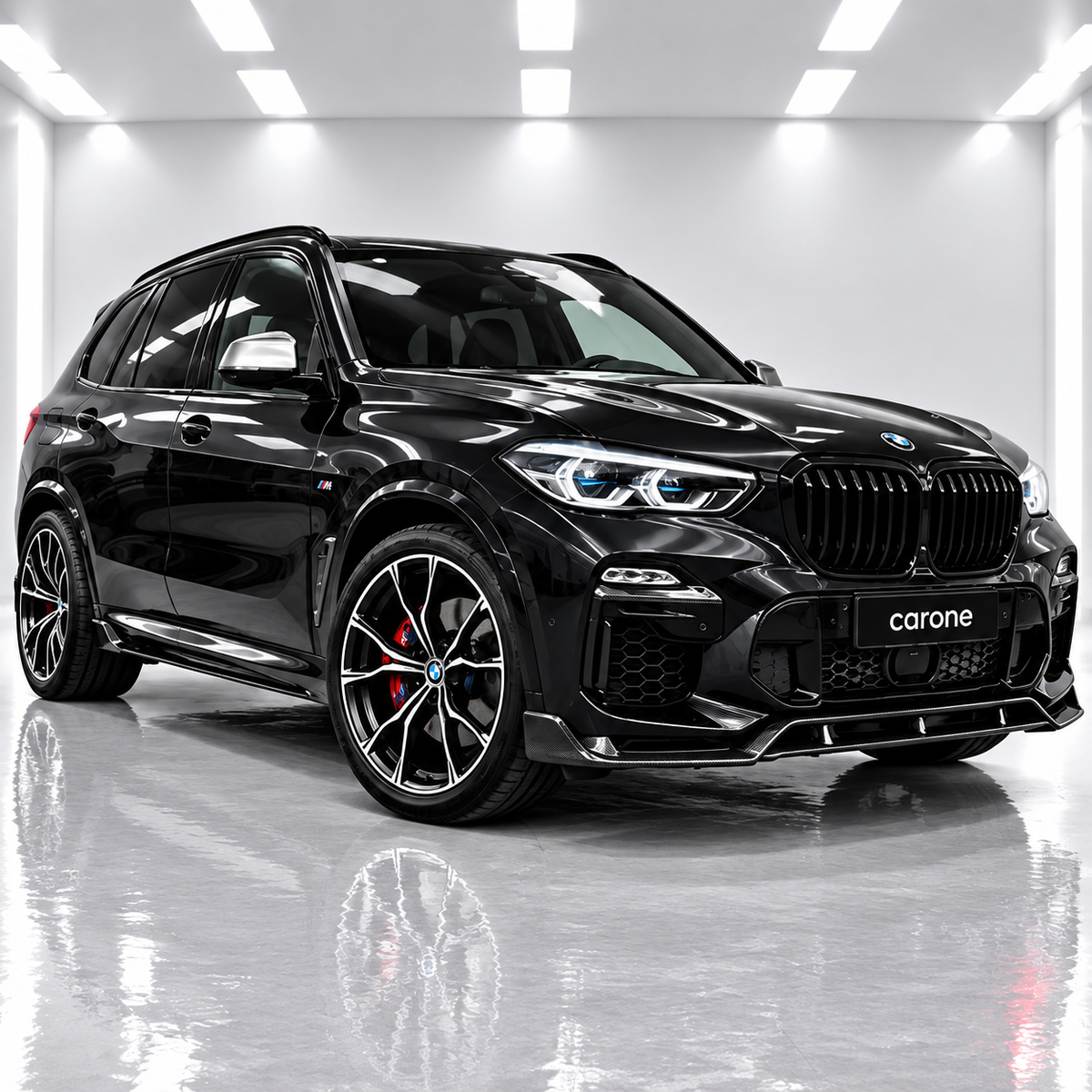 EXTENSIÓN DE FALDÓN LATERAL NEGRO BRILLANTE ESTILO F95 MP BMW G05 X5 M 2019-2026