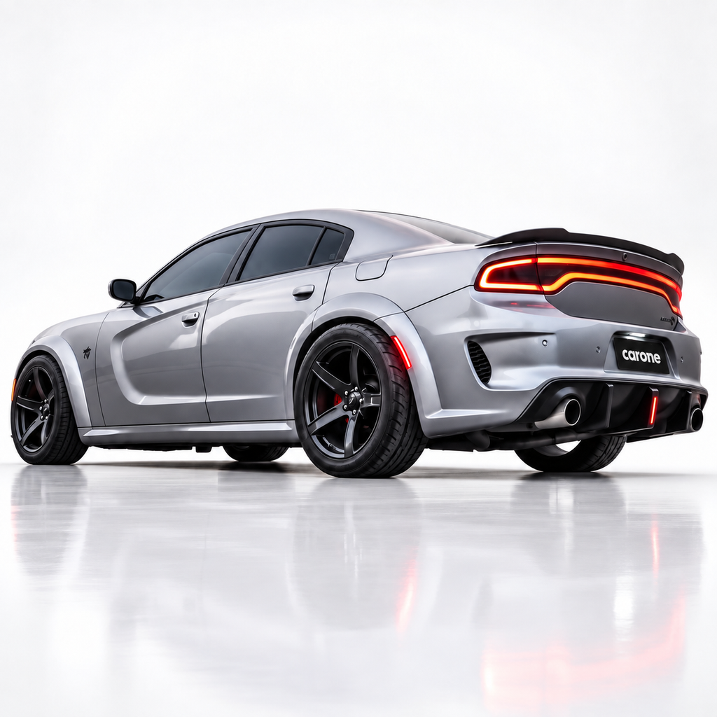 Difusor de parachoques trasero LED aleta de tiburón de carrocería ancha Dodge Charger OEM SRT 2020-2023