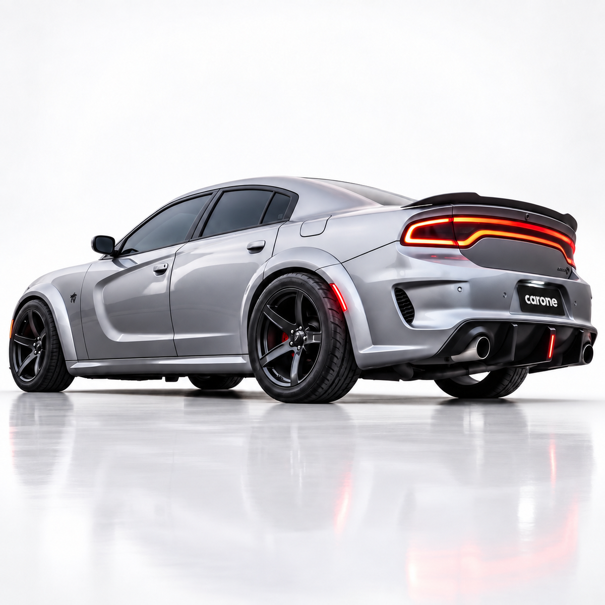 Difusor de parachoques trasero LED aleta de tiburón de carrocería ancha Dodge Charger OEM SRT 2020-2023