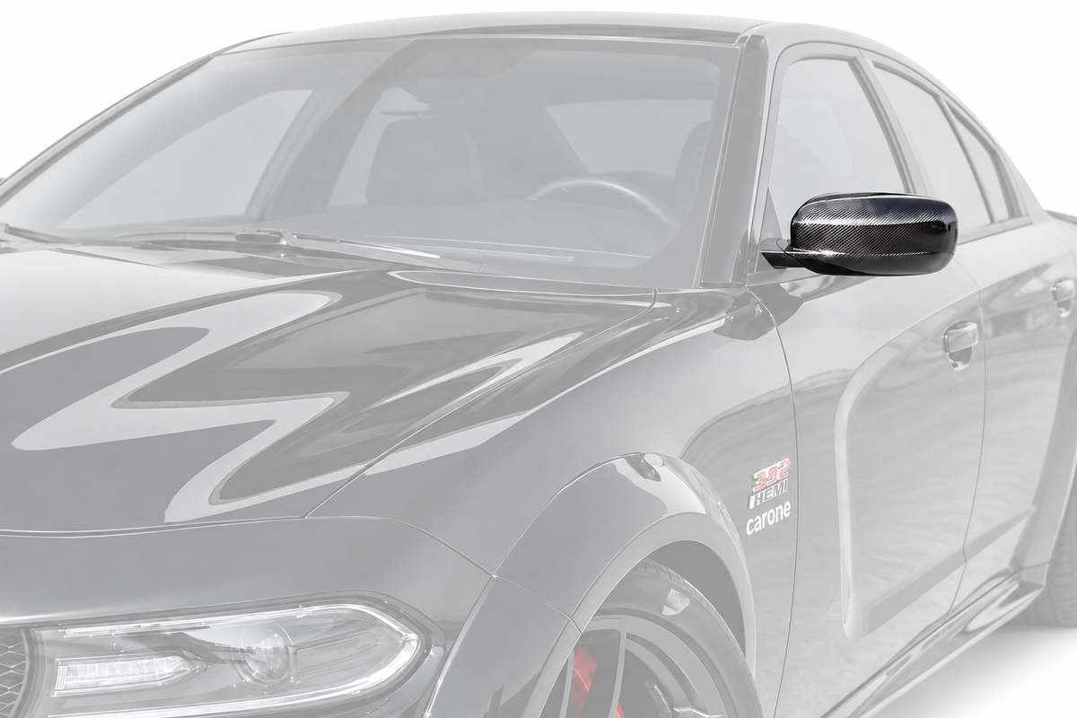 DODGE CHARGER 2011-23 COMPLEMENTO FIBRA DE CARBONO REAL ESPEJO RETROVISOR LATERAL CUBIERTA SUPERPOSICIÓN