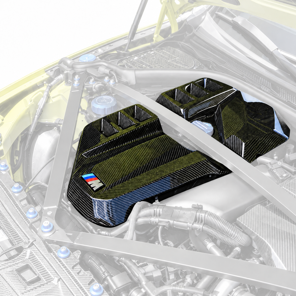 REPUESTO DE CUBIERTA DE MOTOR DE FIBRA DE CARBONO SECA PREIMPREGNADA PARA BMW G8X M2 M3 M4 2021-2026