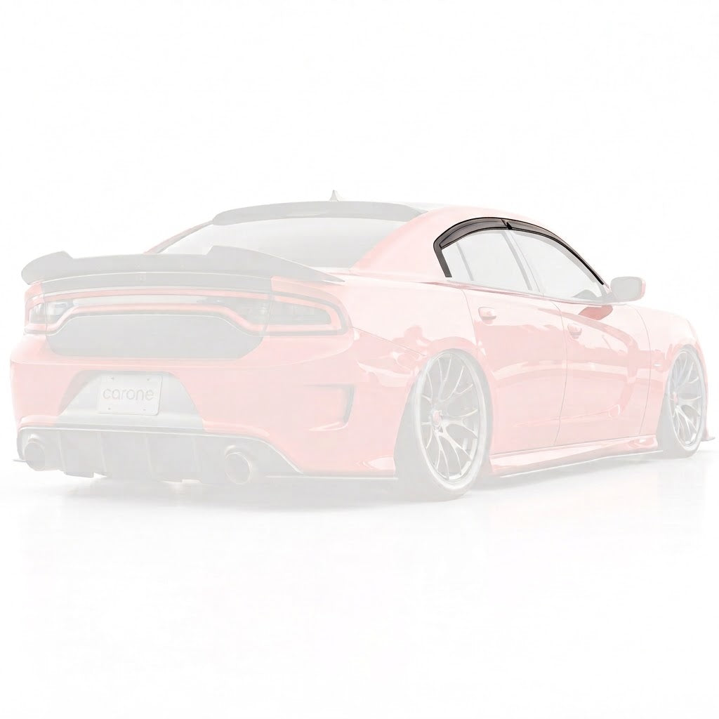 DODGE CHARGER 2011-2023 PREMIUM AERO NEGRO VENTANA VISERA PROTECTOR DE LLUVIA DEFLECTOR