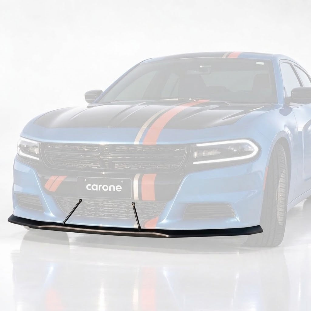 DODGE R/T SXT GT 2015-23 ESTILO PARACHOQUES DELANTERO LABIO + VARILLA DIVISIÓN NEGRA