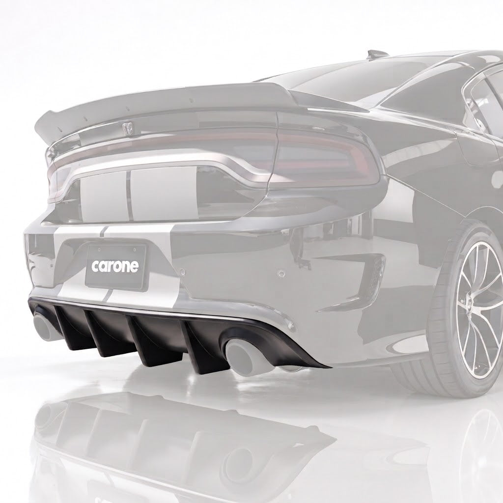 Dodge Charger SRT R/T Scat Pack 2015-2023 Difusor de parachoques trasero negro mate