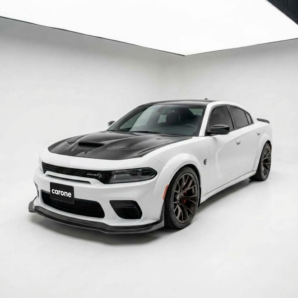 PARA DODGE CHARGER SRT 20-23 CARROCERIA WIDEBODY NEGRO BRILLANTE PARACHOQUES LABIO DELANTERO