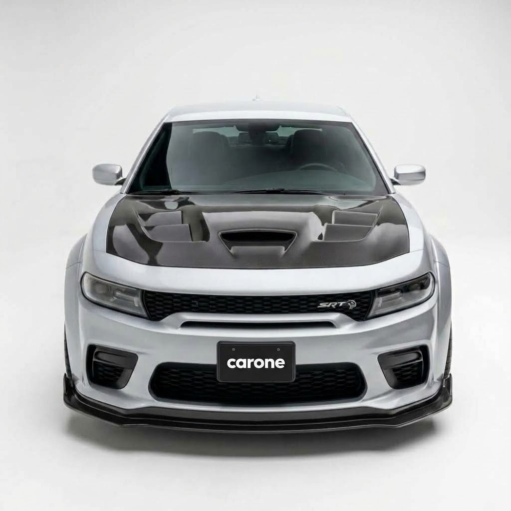 PARA DODGE CHARGER SRT 20-23 CARROCERIA WIDEBODY NEGRO BRILLANTE PARACHOQUES LABIO DELANTERO