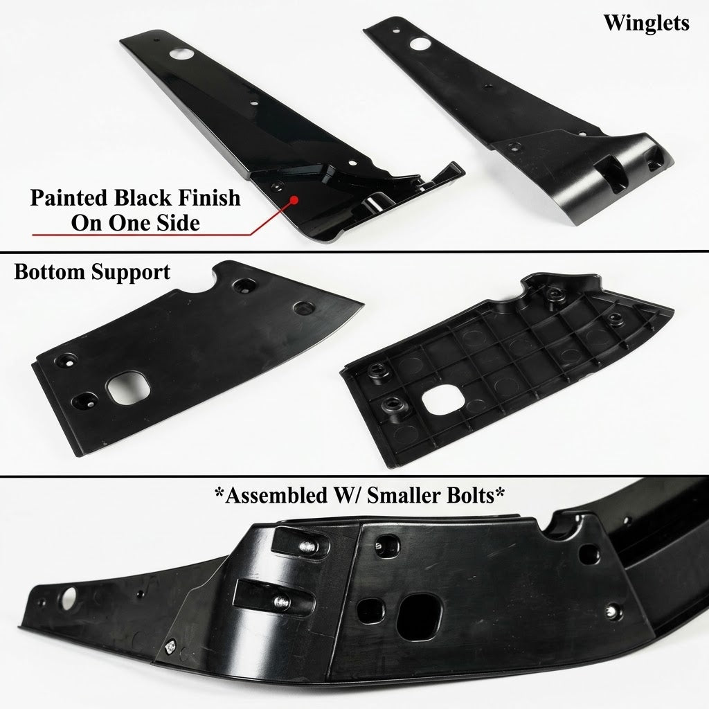 PARA DODGE CHARGER SRT 20-23 CARROCERIA WIDEBODY NEGRO BRILLANTE PARACHOQUES LABIO DELANTERO