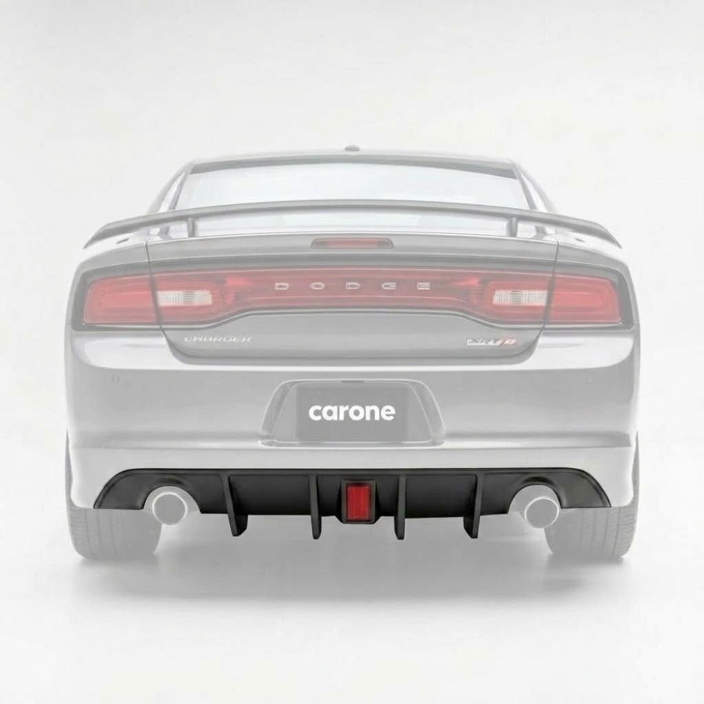 Dodge Charger SRT 2012-14 Difusor de parachoques trasero de doble escape con reflector rojo