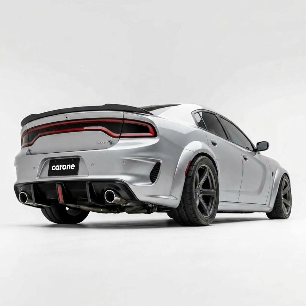 Dodge Charger SRT Scat 2020-23 Difusor de parachoques trasero LED negro brillante
