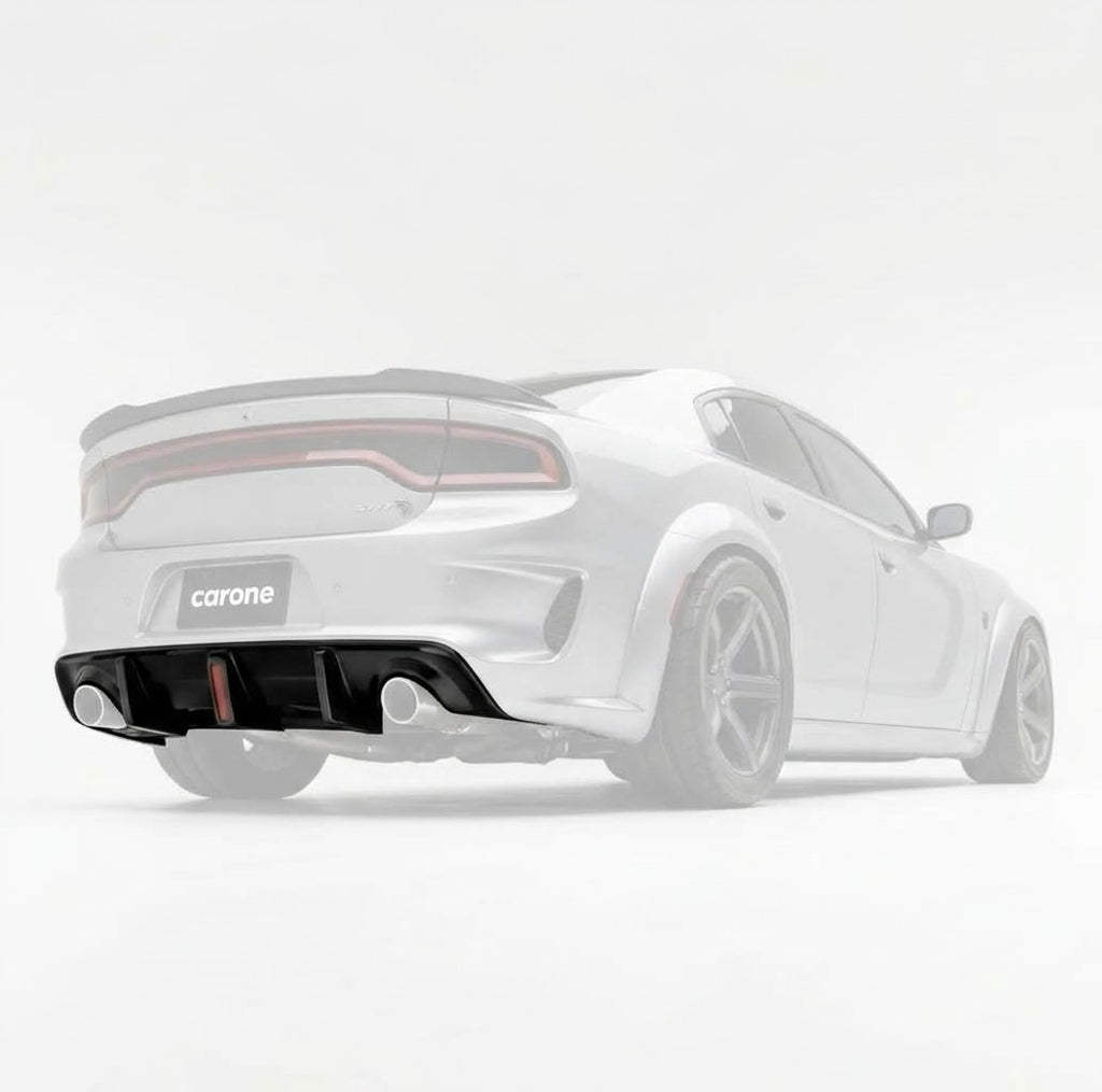 Dodge Charger SRT Scat 2020-23 Difusor de parachoques trasero LED negro brillante