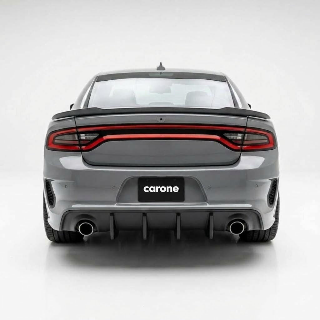 DODGE CHARGER SRT 2020-23 CENEFA DIFUSORA PARACHOQUES TRASERO ALETA DE TIBURON PARA CARROCERIA WIDEBODY