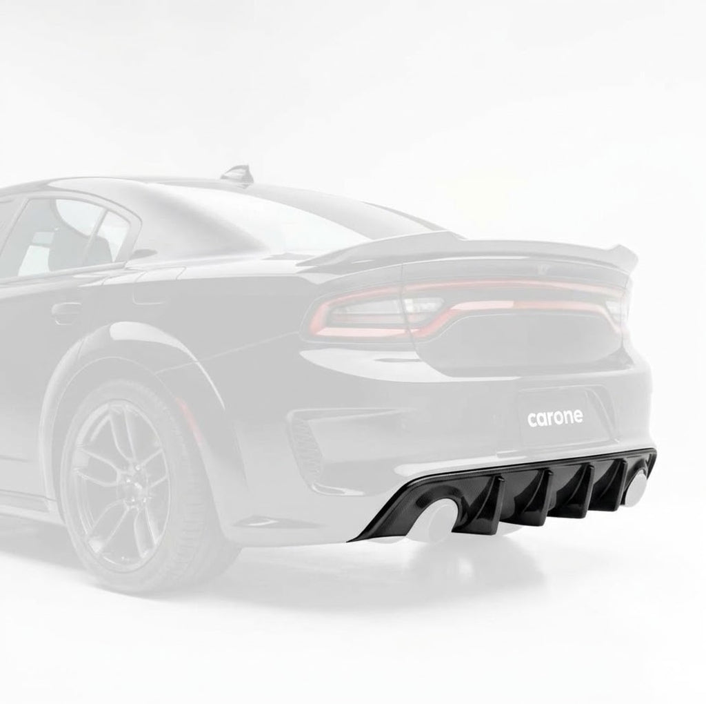 DODGE CHARGER SRT 2020-23 CENEFA DIFUSORA PARACHOQUES TRASERO ALETA DE TIBURON PARA CARROCERIA WIDEBODY