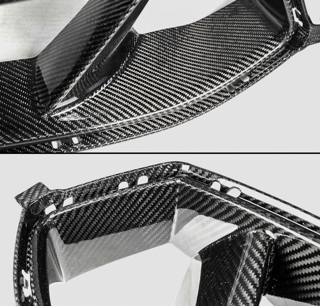 PARA BMW G80 G82 M3 M4 2021-26 FIBRA CARBONO MOJADO PARACHOQUES DELANTERO CONDUCTO AIRE REPUESTO