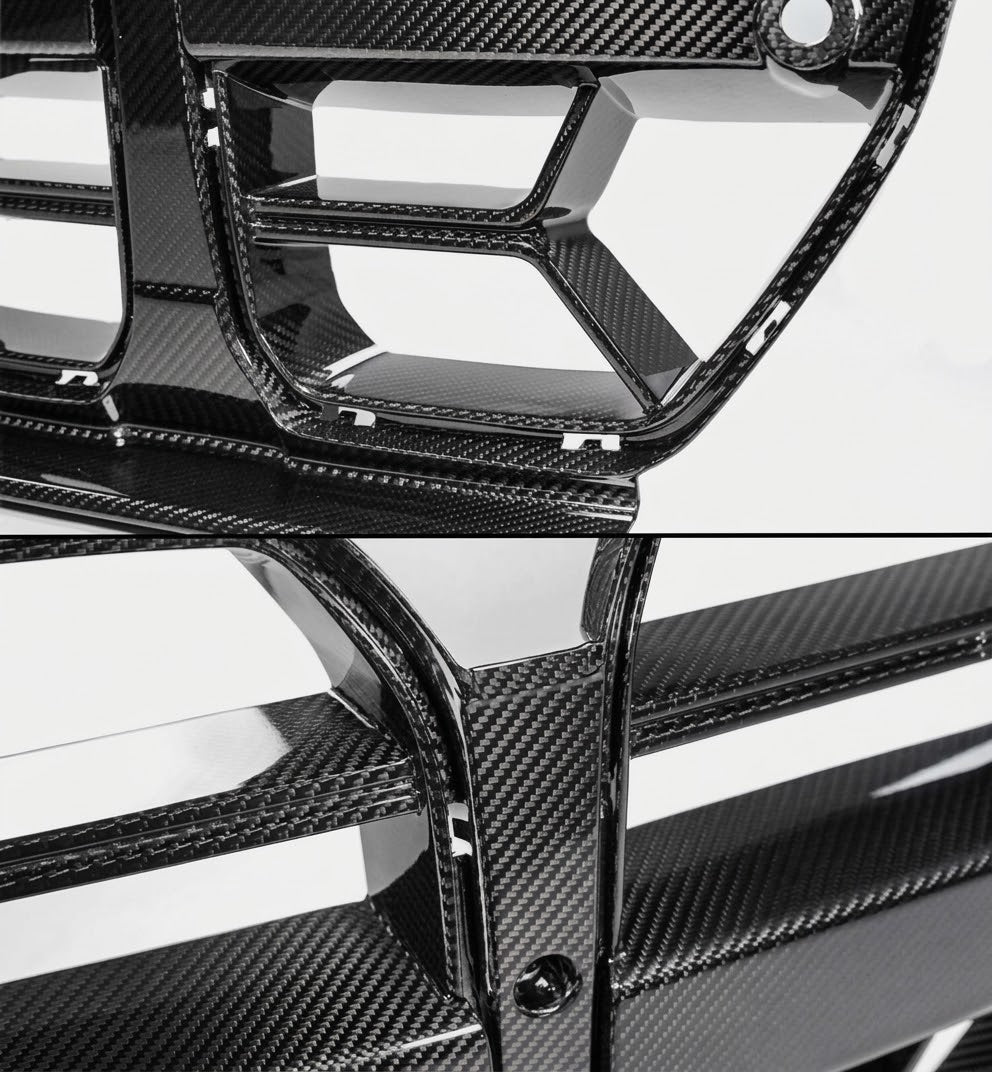 PARA BMW M3 G80 M4 G82 G83 CSL ESTILO PREIMPREGNADO FIBRA DE CARBONO NARIZ REJILLA