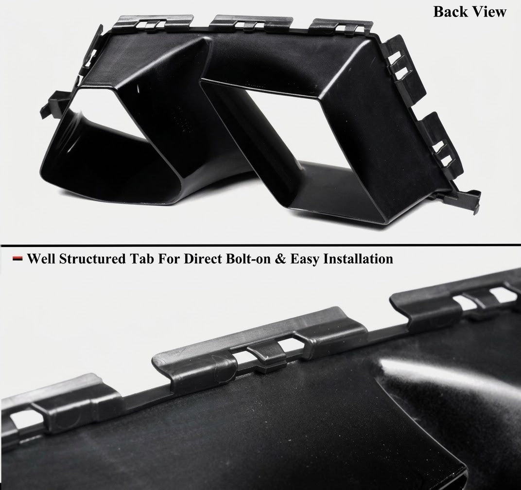 PARA BMW G80 G82 G83 M3 M4 2021-26 NEGRO BRILLANTE PARACHOQUES DELANTERO CONDUCTO AIRE REPUESTO