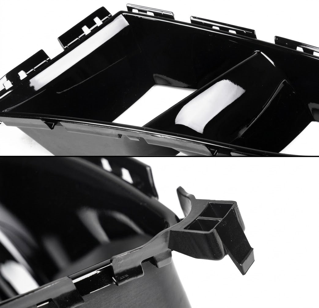 PARA BMW G80 G82 G83 M3 M4 2021-26 NEGRO BRILLANTE PARACHOQUES DELANTERO CONDUCTO AIRE REPUESTO