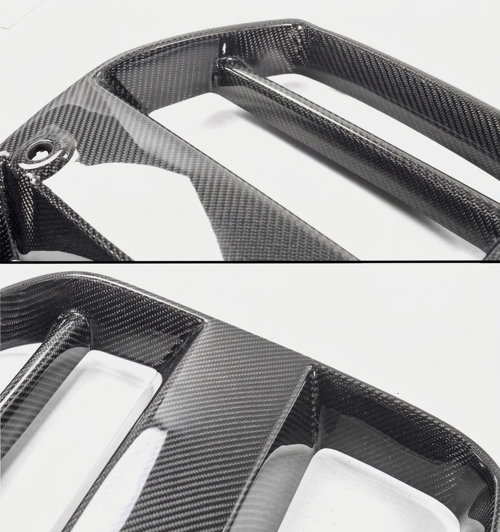 PARA BMW M3 G80 M4 G82 G83 2021-2026 FIBRA DE CARBONO REAL ESTILO V NARIZ REJILLA