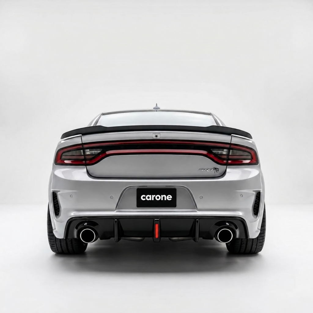 Dodge Charger SRT Scat 2020-23 Difusor de parachoques trasero LED negro brillante