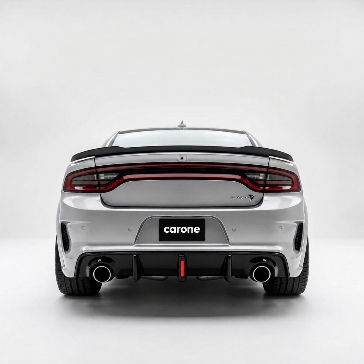 Dodge Charger SRT Scat 2020-23 Difusor de parachoques trasero LED negro brillante