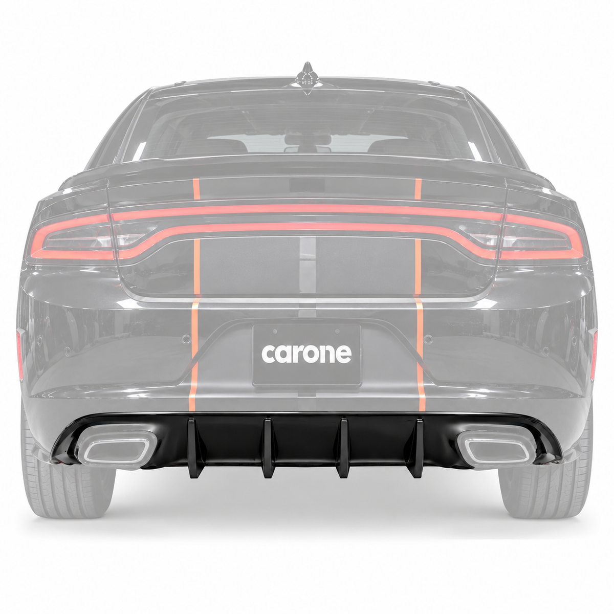 Difusor de parachoques trasero aleta de tiburón negro brillante para Dodge Charger SXT SE 2015-2023