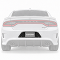 PARA DODGE CHARGER 2015-23 NEGRO BRILLANTE PLACA TRASERA MARCO SOPORTE PANEL BORDE