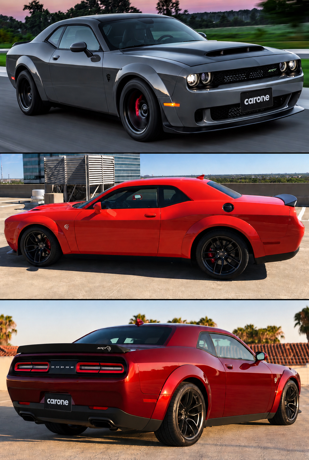 KIT DE LLAMARADAS DE GUARDABARROS ESTILO DEMONIO PARA DODGE CHALLENGER SRT HELLCAT 2015-23