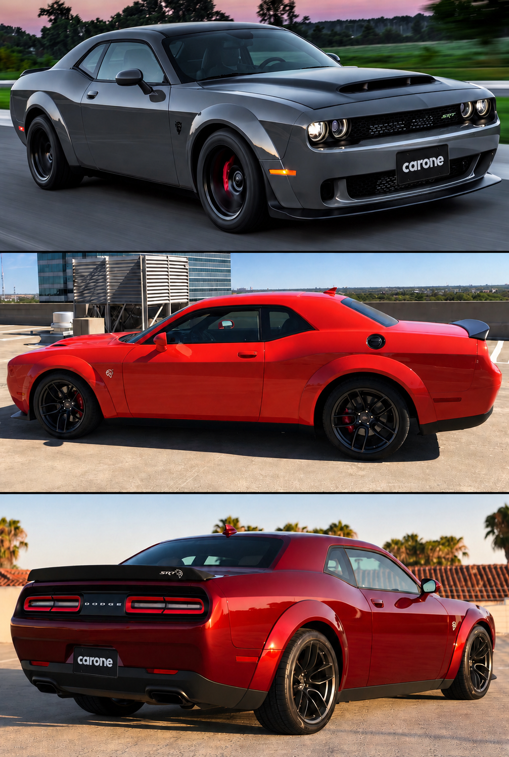 KIT DE LLAMARADAS DE GUARDABARROS ESTILO DEMONIO PARA 15-23 DODGE CHALLENGER V6 3,6 L SXT GT