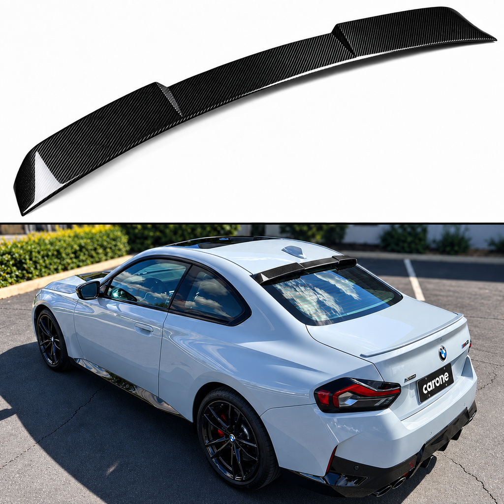 Alerón de techo ventana trasera de fibra de carbono estilo V para BMW G42 2 Series G87 M2 22-26