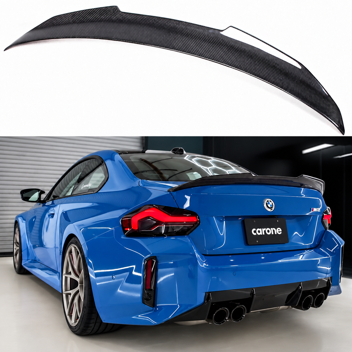 BMW G42 SERIE 2 2022-2026 M240i G87 M2 ALERÓN MALETERO FIBRA CARBONO ESTILO PSM