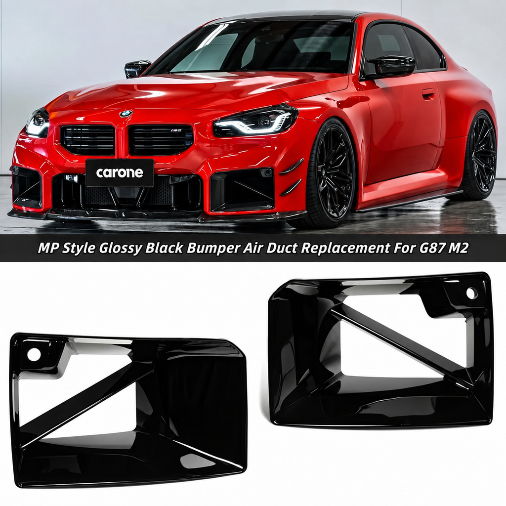 PARACHOQUES DELANTERO NEGRO BRILLANTE PARA BMW G87 M2 ESTILO 23-26 REPUESTO VENTILACION CONDUCTO DE AIRE