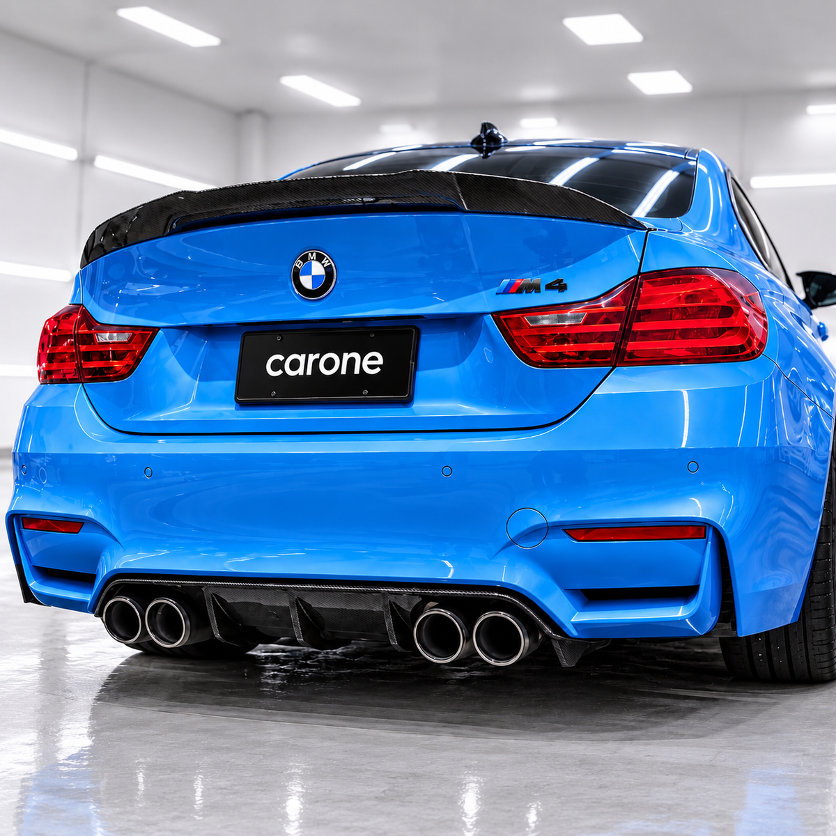 PARA BMW F82 M4 2015-20 ESTILO PSM HIGH KICK FIBRA DE CARBONO MALETERO TAPA ALERÓN
