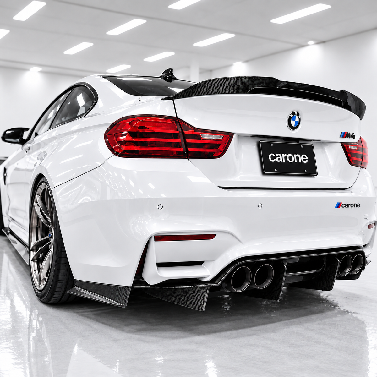 PARA BMW F82 M4 2015-20 ESTILO PSM HIGH KICK FIBRA DE CARBONO MALETERO TAPA ALERÓN