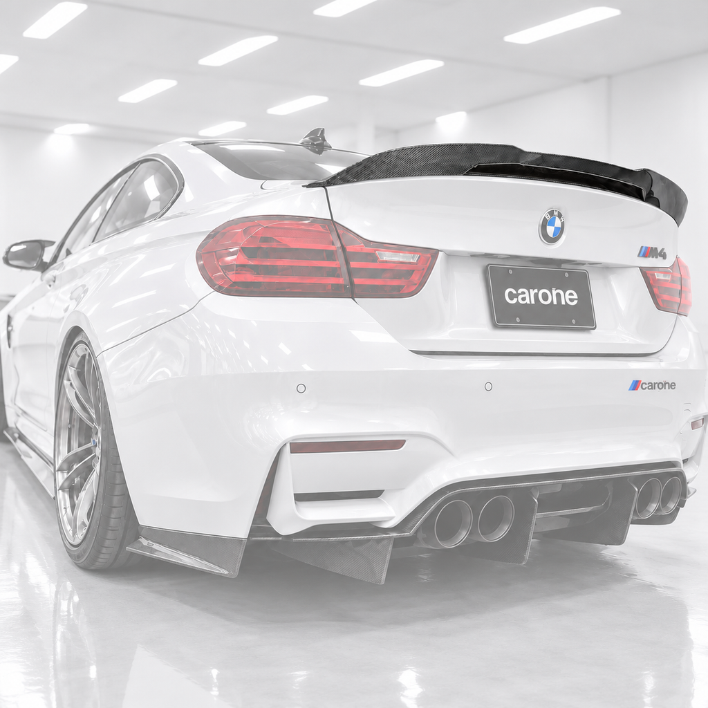 PARA BMW F82 M4 2015-20 ESTILO PSM HIGH KICK FIBRA DE CARBONO MALETERO TAPA ALERÓN