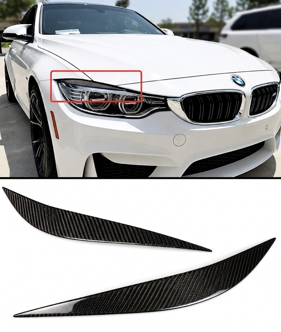 PARA BMW F80 F82 M3 M4 2014-2021 F32 F33 F36 FIBRA CARBONO FARO TAPA TAPA