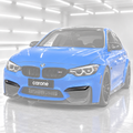 PARA BMW F80 M3 F82 F83 M4 V2 FIBRA DE CARBONO SECO PARACHOQUES DELANTERO MOLDURA COLMILLO SUPERIOR