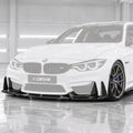 PARA BMW F80 M3 F82 F83 M4 V2 FIBRA CARBONO PARACHOQUES DELANTERO LABIO + DIVISORES 2 PIEZAS