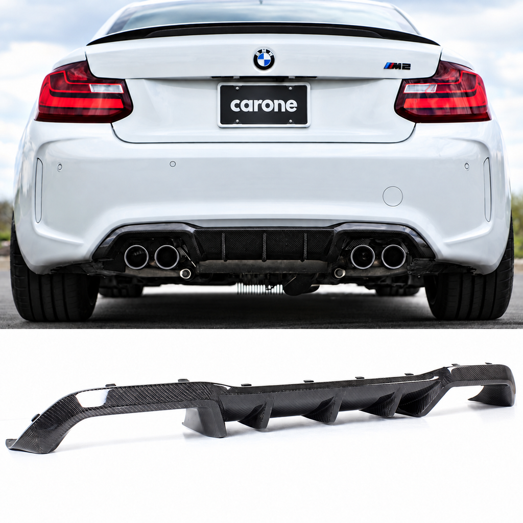PARA BMW F87 M2 2016-2021 FIBRA DE CARBONO PARACHOQUES TRASERO DIFUSOR