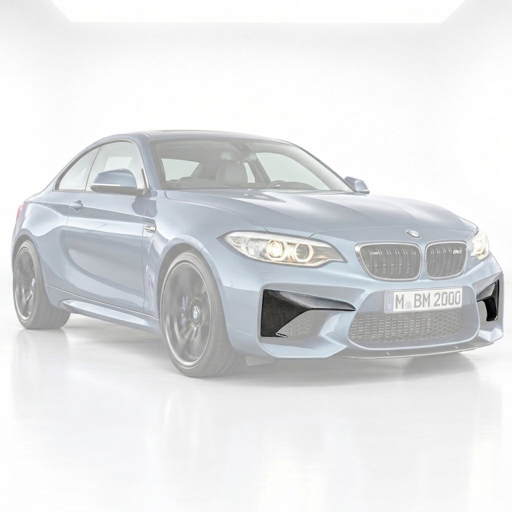 PARA BMW F87 M2 2016-2018 FIBRA DE CARBONO PARACHOQUES DELANTERO VENTILACIÓN AIRE COLMILLO CUBIERTAS TAPAS