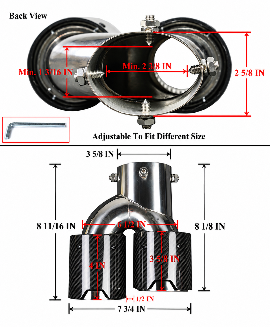 KIT DIFUSOR PARA BMW G20 M SPORT M340i CTM 19-22 + PUNTA DE ESCAPE CUÁDRUPLE DE FIBRA DE CARBONO