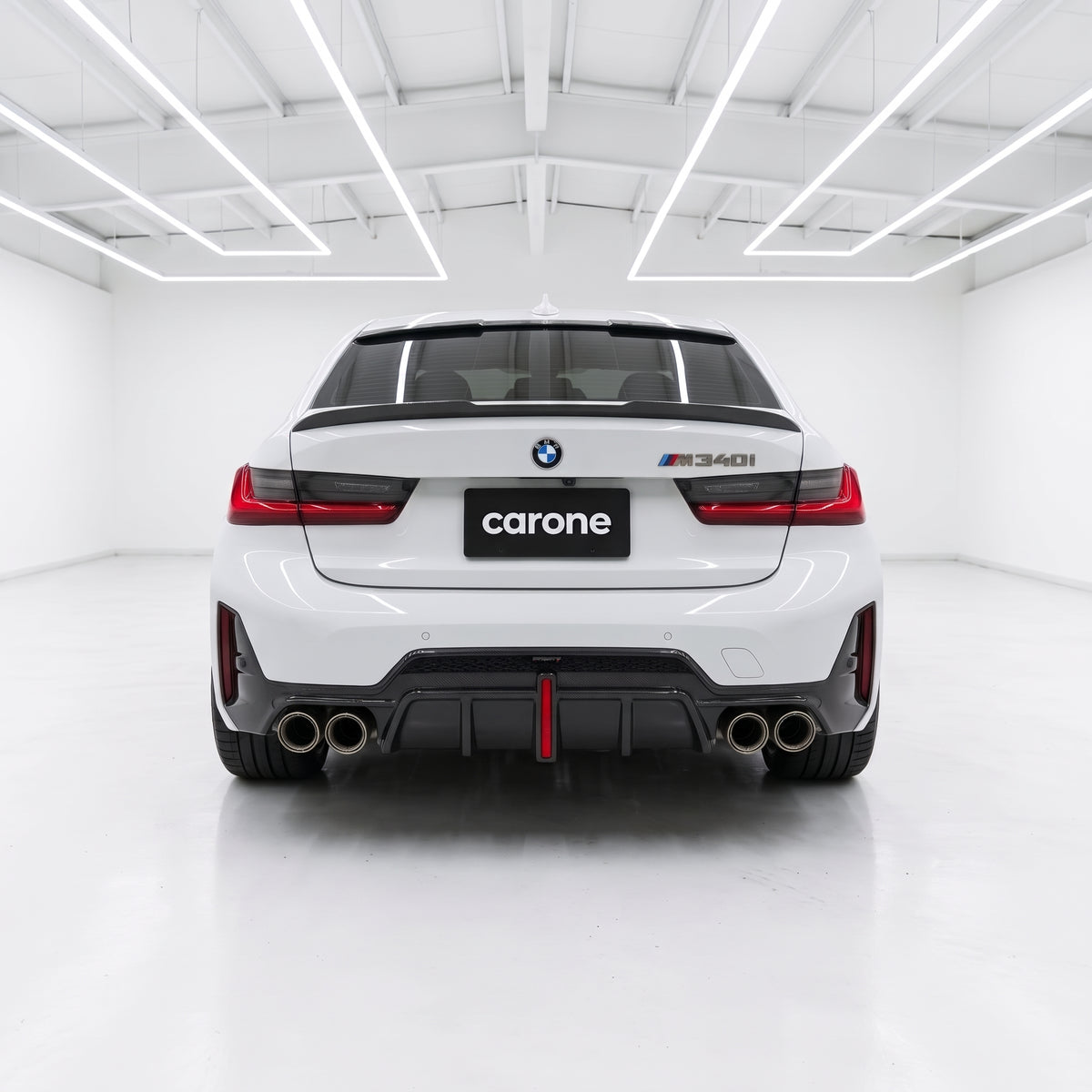 ELEGANTE ALERÓN DE FIBRA DE CARBONO PARA BMW G20 330I G80 M3 19-26 + ALERÓN DE TECHO TRASERO