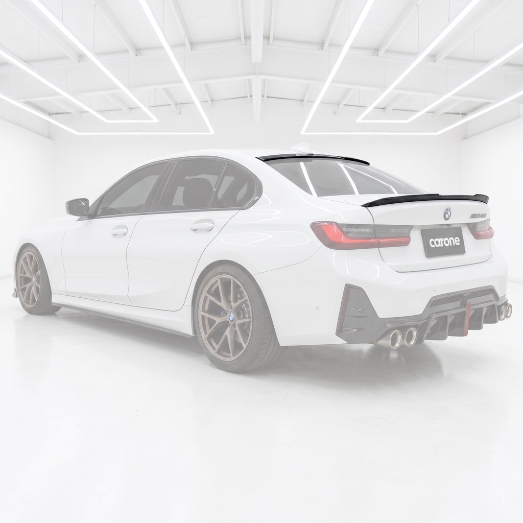 ELEGANTE ALERÓN DE FIBRA DE CARBONO PARA BMW G20 330I G80 M3 19-26 + ALERÓN DE TECHO TRASERO