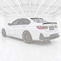 ELEGANTE ALERÓN DE FIBRA DE CARBONO PARA BMW G20 330I G80 M3 19-26 + ALERÓN DE TECHO TRASERO