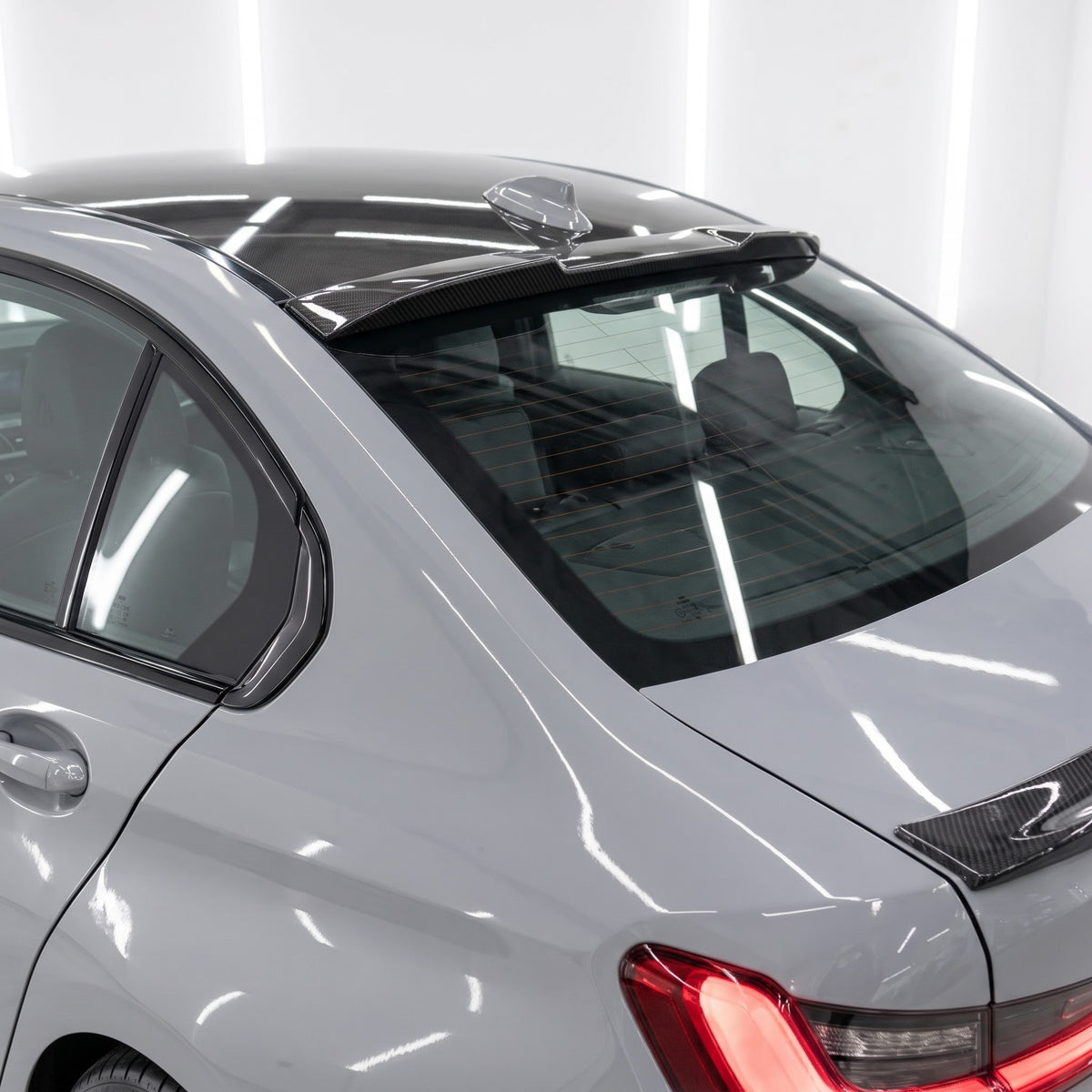 ALERÓN MALETERO DE FIBRA DE CARBONO PARA BMW G60 G90 I5 PSM 2024-2026 + ALERÓN DE TECHO