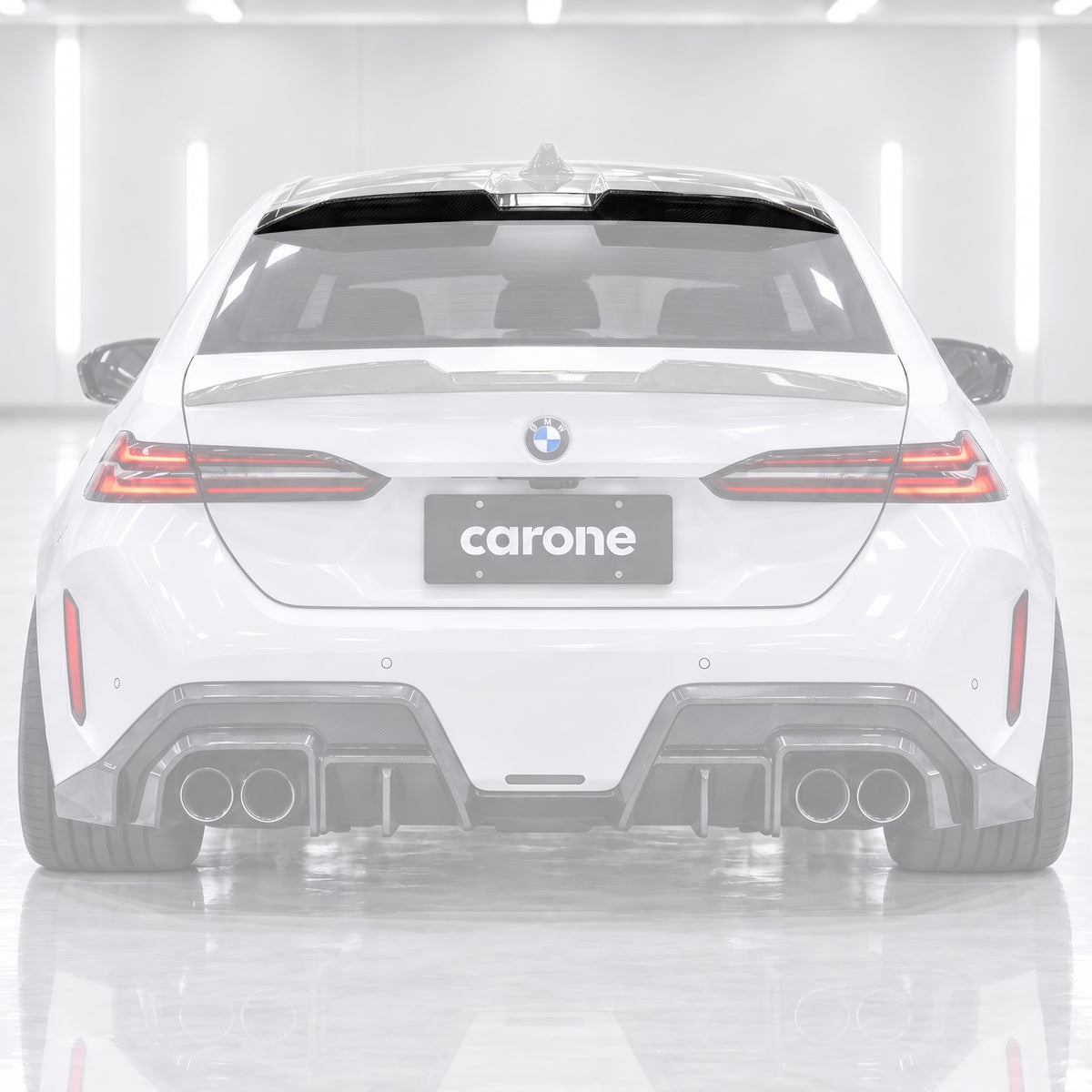 ALERÓN DE TECHO VENTANA TRASERA DE FIBRA DE CARBONO ESTILO SQ PARA BMW G60 530I G90 M5 2024-2027